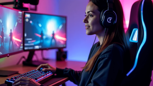 Above_A_hyper-realistic_image_of_a_female_gamer_streamin_de437de5-7a17-4af4-9f4c-5538fd7718bf